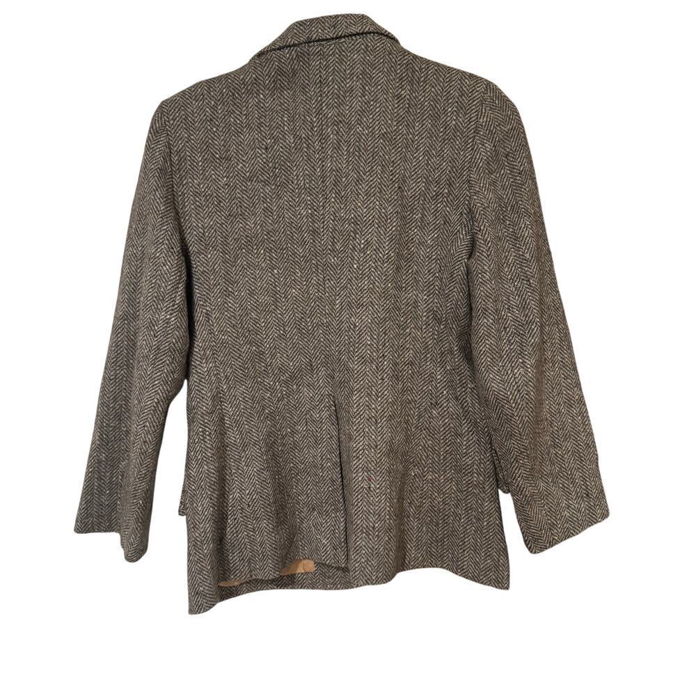 Vintage Jimmy Hourihan Herringbone Wool Coat Womens - Picture 3 of 8